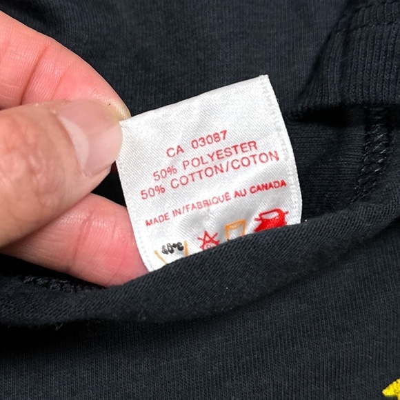 Vintage Black Tee with Red and Yellow Print - Picture 7 of 8